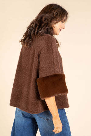 Faux Fur Trim Jacket