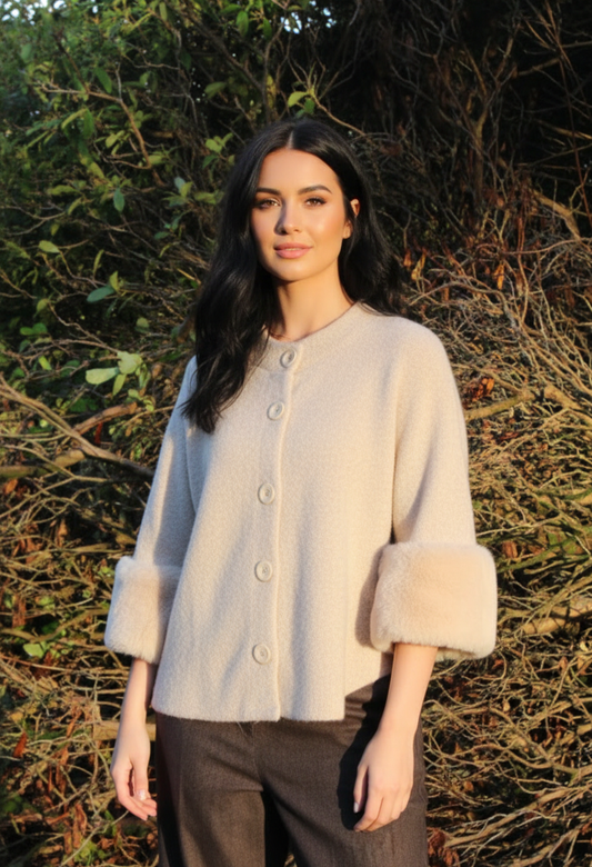 Faux Fur Trim Jacket