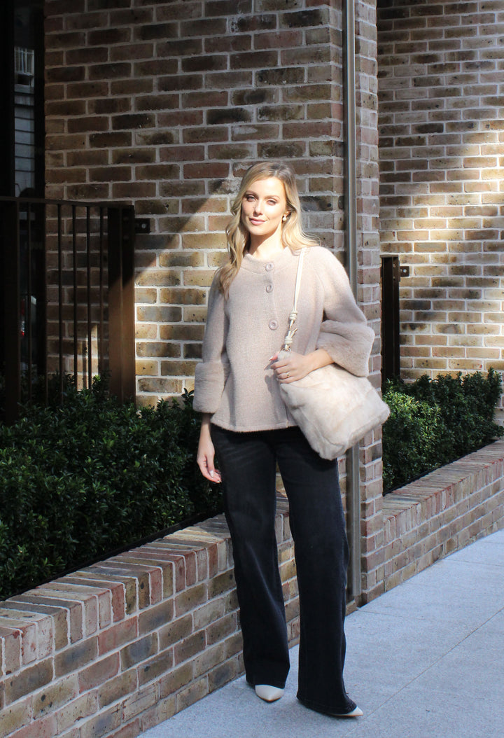 Faux Fur Trim Jacket