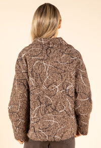 Rope Stitched Detail Woolen Jacket