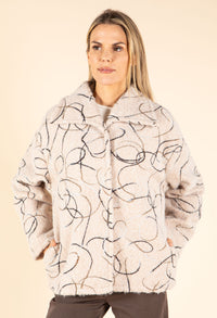 Rope Stitched Detail Woolen Jacket