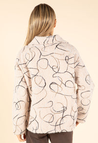 Rope Stitched Detail Woolen Jacket