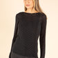 Sheer Cashmere Blend Diamante Top