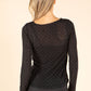 Sheer Cashmere Blend Diamante Top