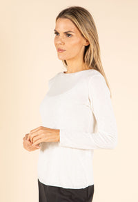 Sheer Cashmere Blend Diamante Top