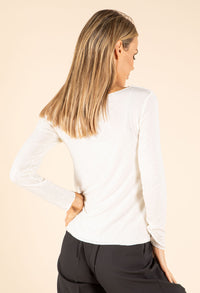 Sheer Cashmere Blend Diamante Top