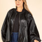 Relaxed Fit Faux Leather Jacket