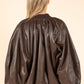 Relaxed Fit Faux Leather Jacket