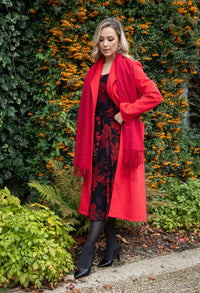 Floral Print Tie Detail Dress