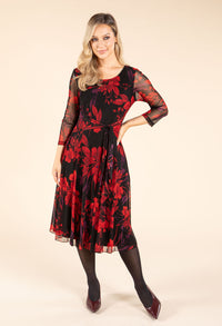 Floral Print Tie Detail Dress