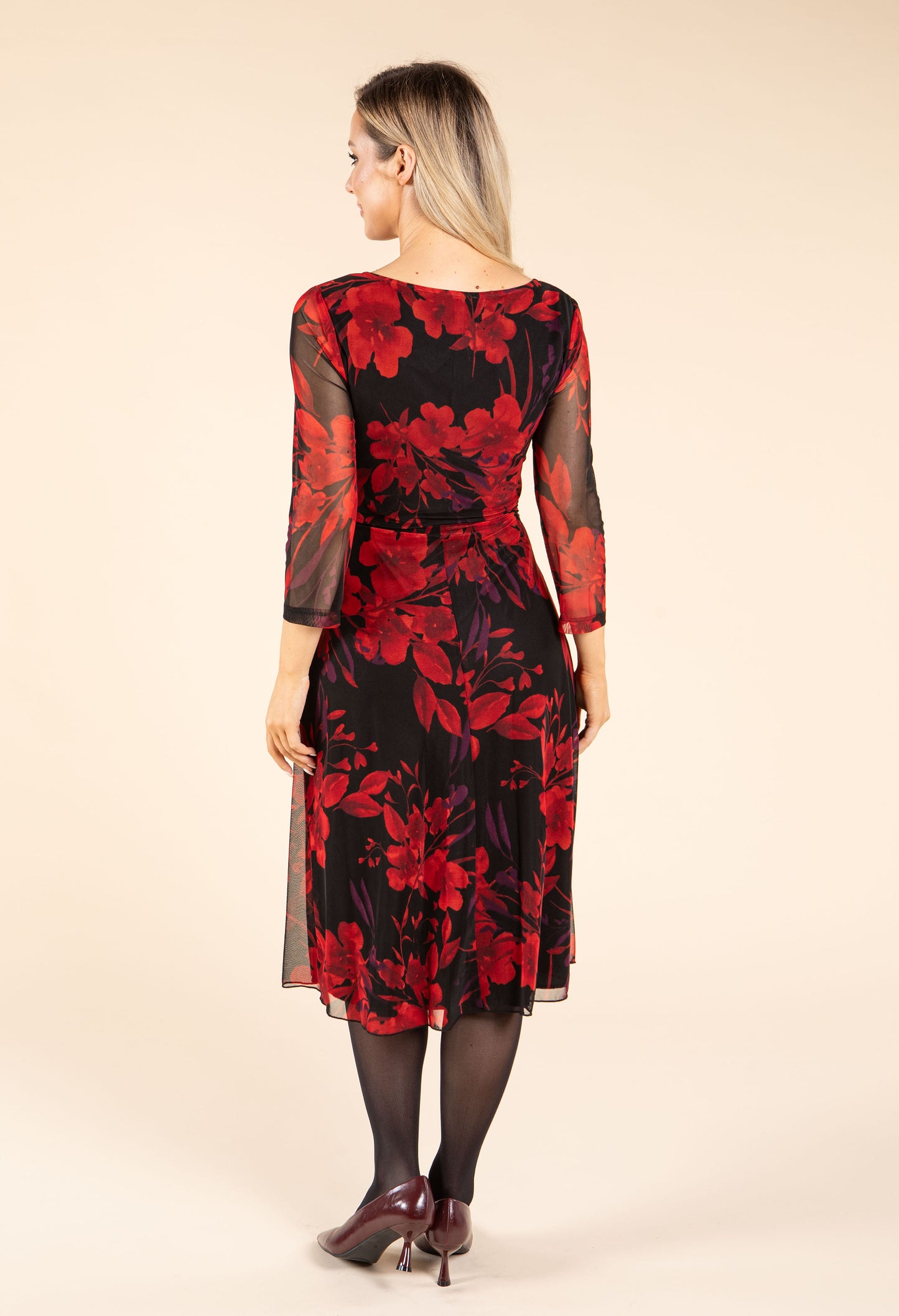 Floral Print Tie Detail Dress