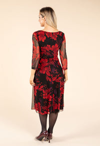 Floral Print Tie Detail Dress