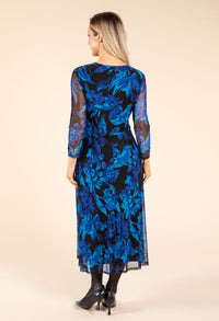 Floral Print Faux-Wrap Dress