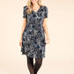 Paisley Print Tiered Plisse Dress