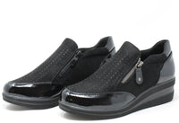 Zip Up Diamante Shoe