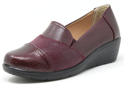 Patchwork Design Wedge Loafer