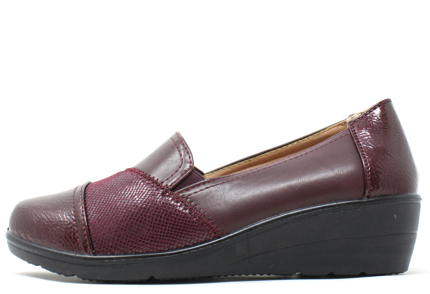 Patchwork Design Wedge Loafer