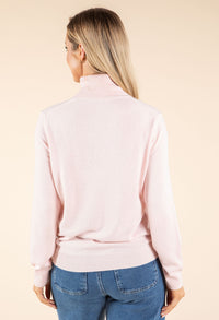 Polo Neck Silk Cashmere Blend Jumper