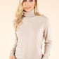 Polo Neck Silk Cashmere Blend Jumper