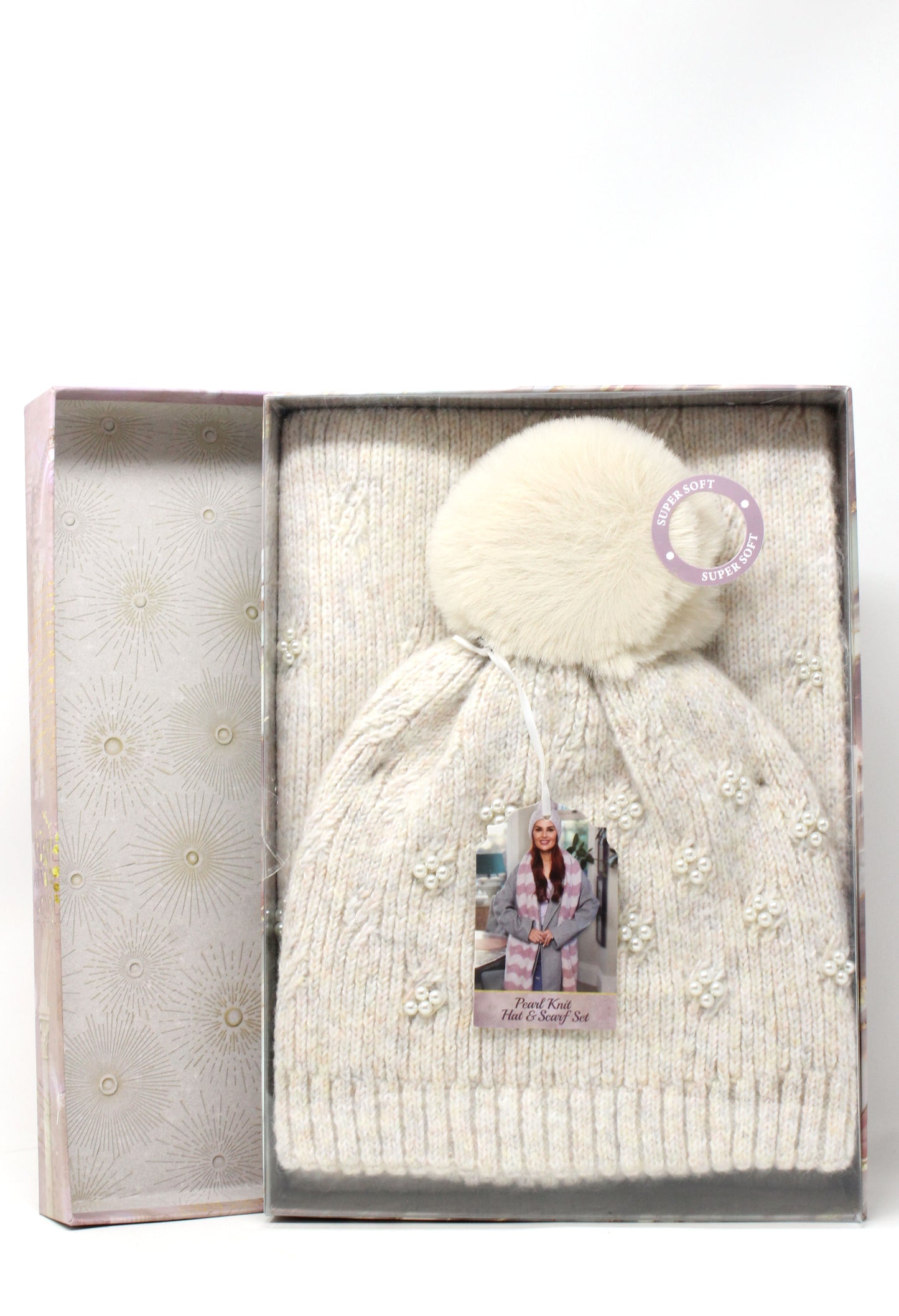 Pearl Hat and Scarf Giftset