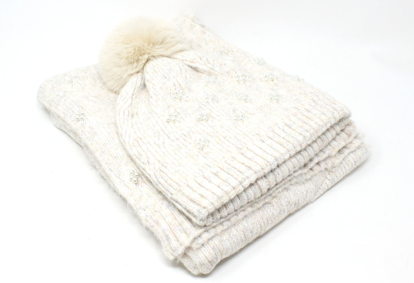Pearl Hat and Scarf Giftset