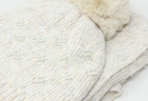 Pearl Hat and Scarf Giftset