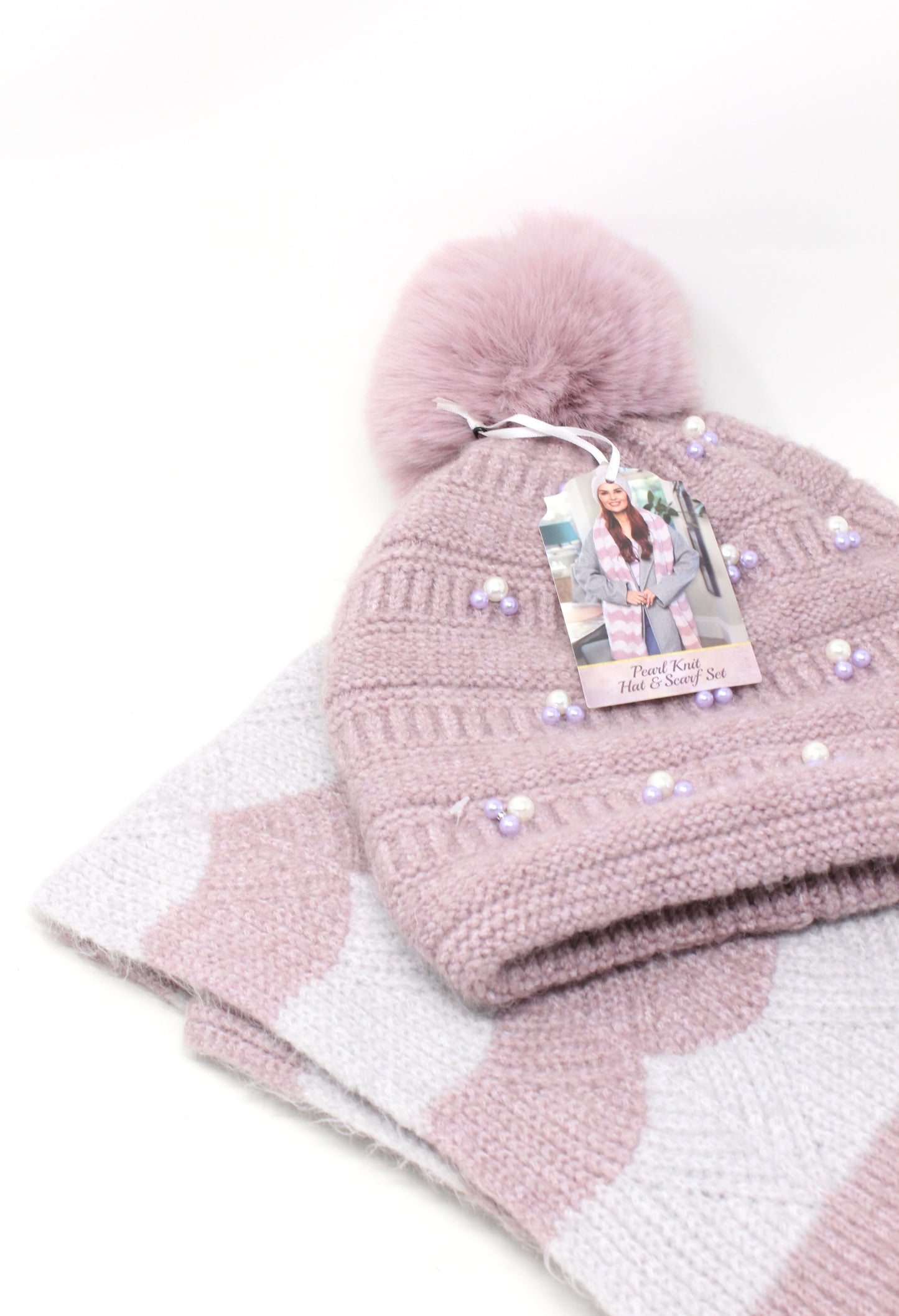 Pearl Hat and Scarf Giftset