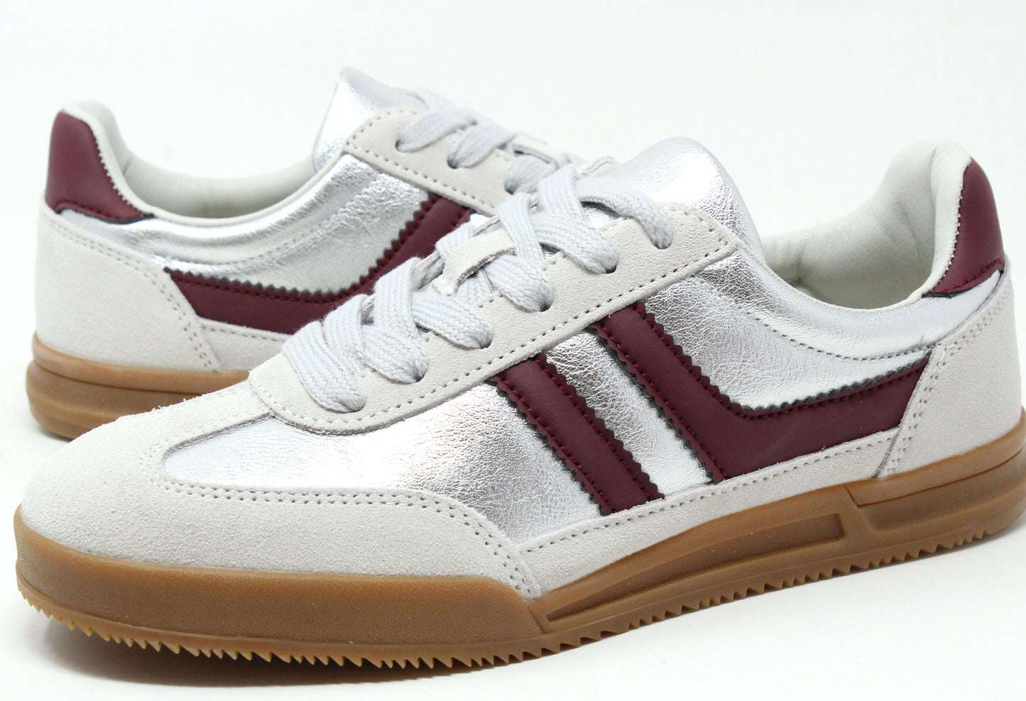 Metallic Stripe Trainer