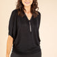 Royale Half-Zip Blouse