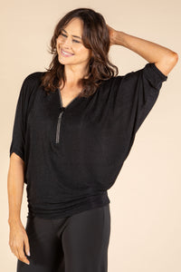 Royale Half-Zip Blouse