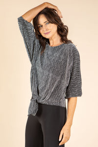 Metallic Knit Blouse