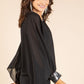 Sequin Trim Chiffon Top