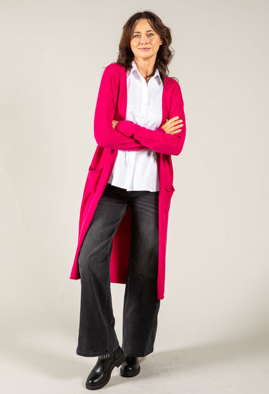 Fine Knit Longline Cardigan