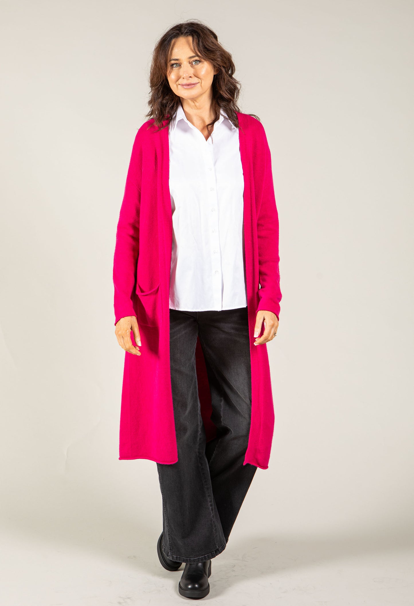 Fine Knit Longline Cardigan