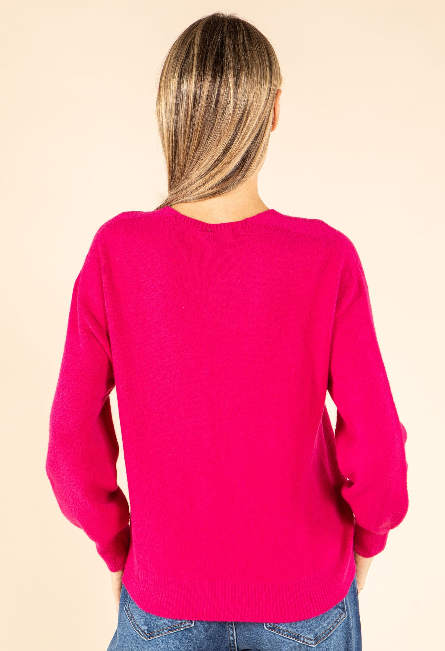 V-Neck Knit Cardigan