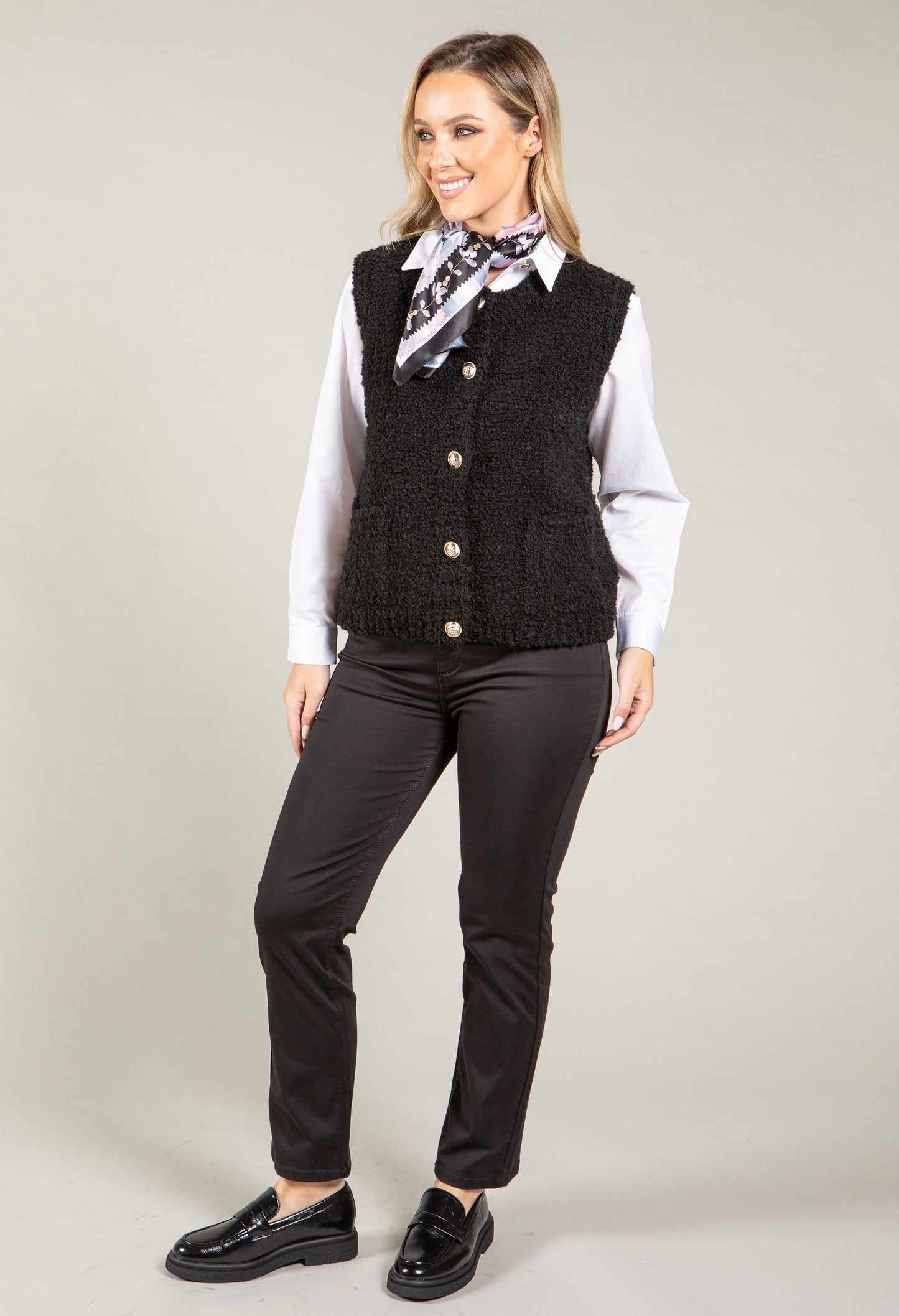 Boucle Wool-Alpaca Blend Waistcoat