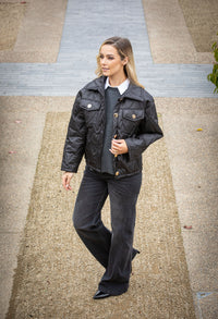 Quilted Button Detail Jacket