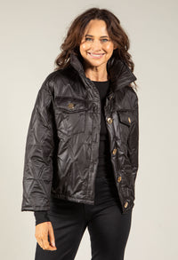 Quilted Button Detail Jacket