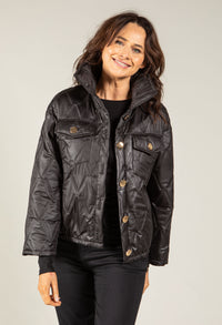 Quilted Button Detail Jacket