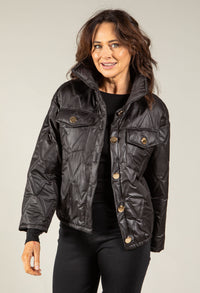 Quilted Button Detail Jacket