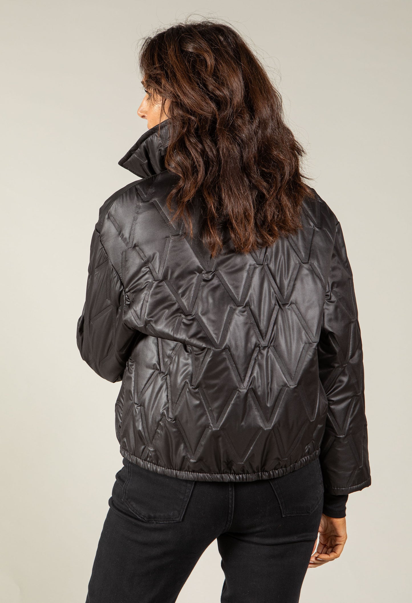 Quilted Button Detail Jacket