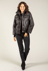 Quilted Button Detail Jacket