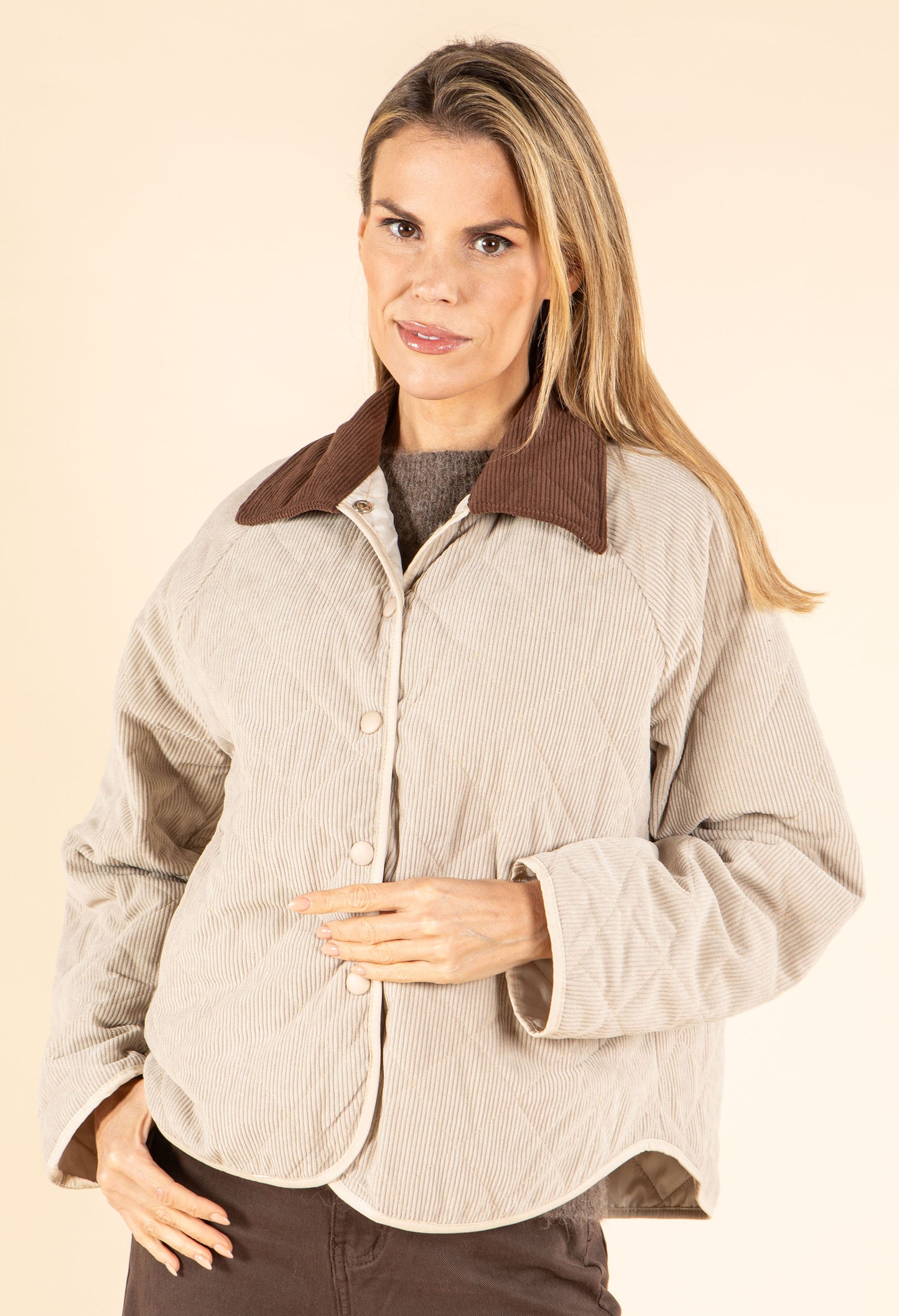 Corduroy Quilted Jacket