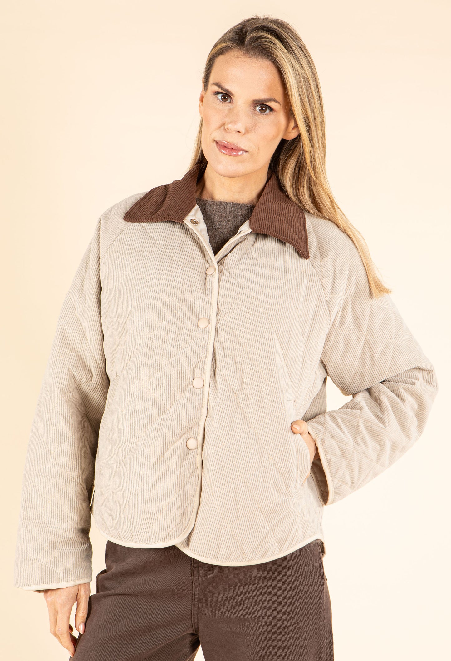 Corduroy Quilted Jacket