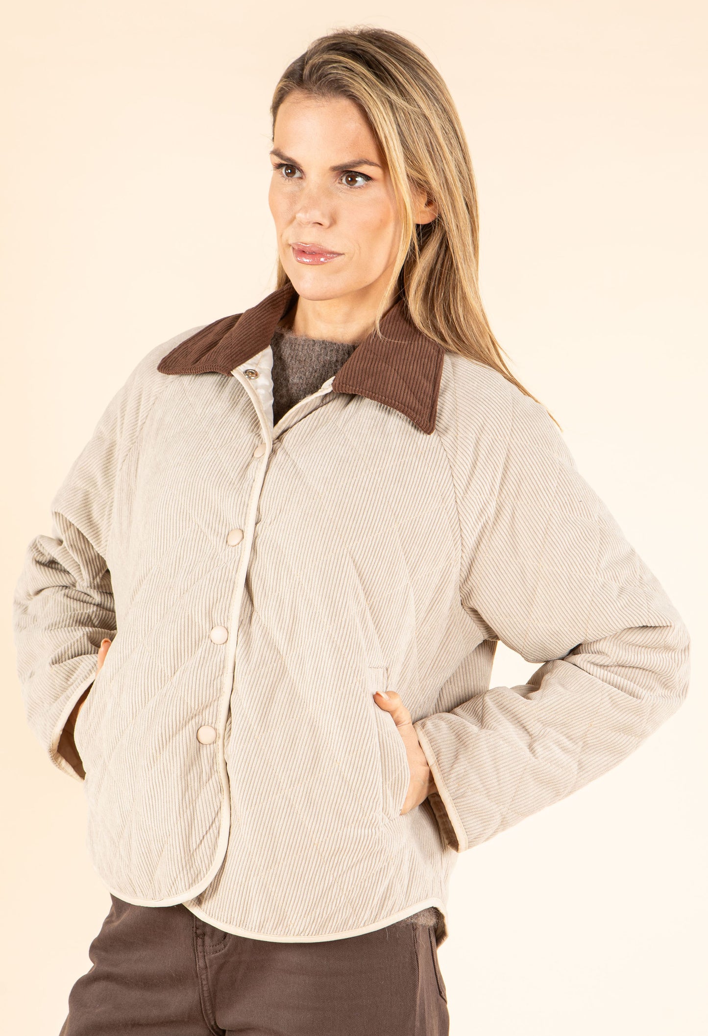Corduroy Quilted Jacket