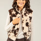 Cow Print Fleece Gilet