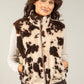 Cow Print Fleece Gilet