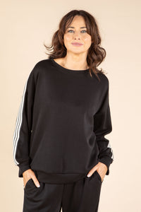 Stripe Detail Long Sleeve Top