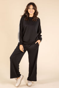 Stripe Detail Long Sleeve Top