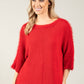 Ribbed Wool-Blend Knit Jumper with Fluffy Trim